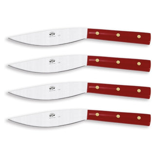 Coltellerie Berti Valdichiana set 4 steak knives 631 red - Buy now on ShopDecor - Discover the best products by COLTELLERIE BERTI 1895 design
