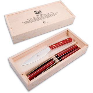 Coltellerie Berti Valdichiana set 4 steak knives 631 red - Buy now on ShopDecor - Discover the best products by COLTELLERIE BERTI 1895 design