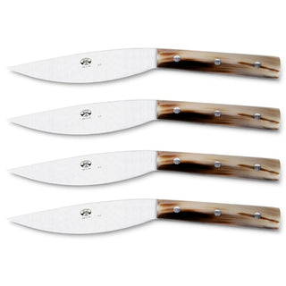 Coltellerie Berti Valdichiana set 4 steak knives 639 ox horn - Buy now on ShopDecor - Discover the best products by COLTELLERIE BERTI 1895 design