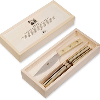 Coltellerie Berti Valdichiana set 4 steak knives 644 cream - Buy now on ShopDecor - Discover the best products by COLTELLERIE BERTI 1895 design