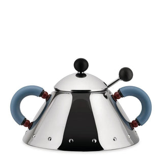 Alessi 9097 sugar bowl in steel with coloured handles - Buy now on ShopDecor - Discover the best products by ALESSI design