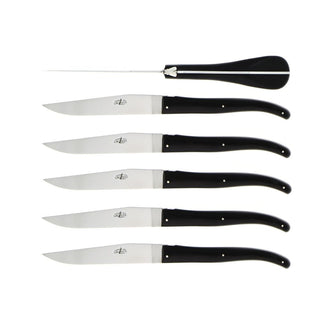 Forge de Laguiole Signature Christian Ghion table knives set with vegetal fiber handle - Buy now on ShopDecor - Discover the best products by FORGE DE LAGUIOLE design
