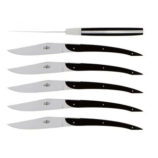 Forge de Laguiole Signature Eric Raffy table knives set with acrylic handle - Buy now on ShopDecor - Discover the best products by FORGE DE LAGUIOLE design
