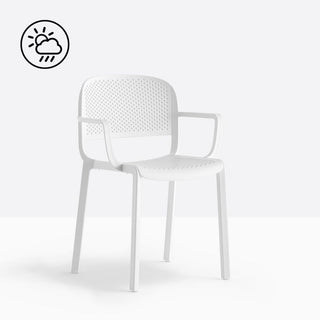Pedrali Dome 266 perforated chair with armrests for outdoor use - Buy now on ShopDecor - Discover the best products by PEDRALI design