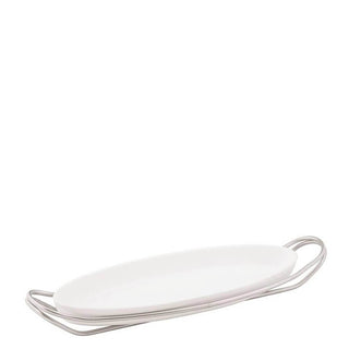 Sambonet New Living holder with fish dish 48 x 17 cm - Buy now on ShopDecor - Discover the best products by SAMBONET design