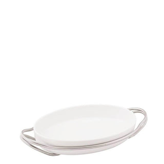 Sambonet New Living holder with oval dish 39 x 27 cm - Buy now on ShopDecor - Discover the best products by SAMBONET design