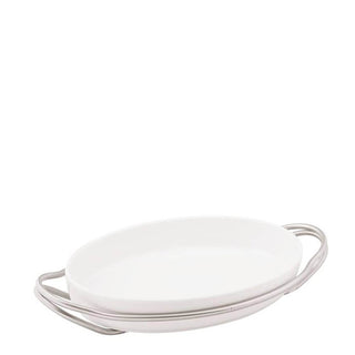Sambonet New Living holder with oval dish 44 x 27 cm - Buy now on ShopDecor - Discover the best products by SAMBONET design