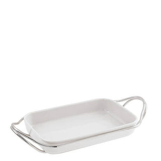 Sambonet New Living holder with rectangular dish 41 x 27 cm - Buy now on ShopDecor - Discover the best products by SAMBONET design