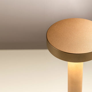 Davide Groppi Tetatet portable table lamp matt gold - Buy now on ShopDecor - Discover the best products by DAVIDE GROPPI design