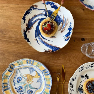 Diesel with Seletti Classics on Acid Imari Dragon plate diam. 28 cm. - Buy now on ShopDecor - Discover the best products by DIESEL LIVING WITH SELETTI design