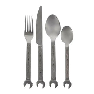 ディーゼルとSelettiのDiyコレクション カトラリーセット 4ピース スチール ディーゼルとSelettiのDiyコレクション カトラリーセット 4ピース スチール