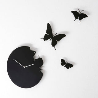 Domeniconi Butterfly wall clock black - Buy now on ShopDecor - Discover the best products by DOMENICONI design