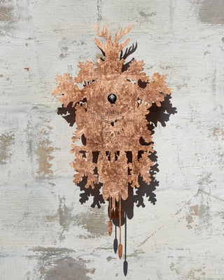Domeniconi Cucù cuckoo clock leaf effect