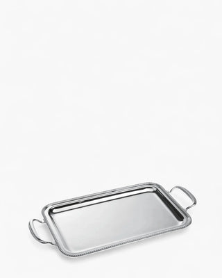 Ercuis Ambassade Perles tray silver plated With Handles 40x27 cm - 15.75x10.63 in - Buy now on ShopDecor - Discover the best products by ERCUIS design