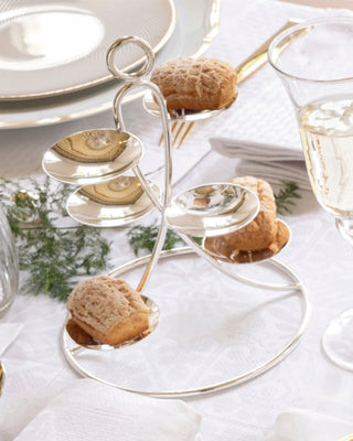 Ercuis Latitude pastry stand 6 small dishes silver plated - Buy now on ShopDecor - Discover the best products by ERCUIS design