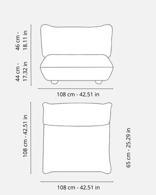 Fatboy Sumo Seat modular velvet armchair