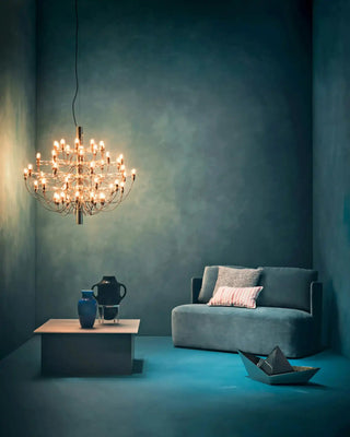 Flos 2097 pendant lamp with frosted bulbs