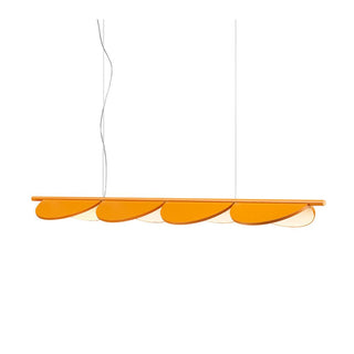 Flos Almendra Linear S4 pendant lamp LED 166 cm. 110 Volt Flos Almendra Ocher - Buy now on ShopDecor - Discover the best products by FLOS design