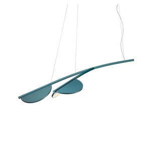 Flos Almendra Organic S2 Short pendant lamp LED 132 cm. Flos Almendra Bay Blue Metallized - Buy now on ShopDecor - Discover the best products by FLOS design