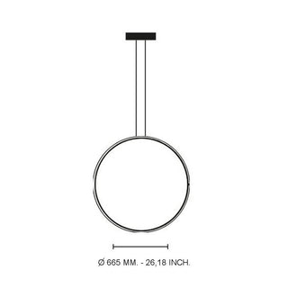 Flos Arrangements Round Medium pendant lamp LED black diam. 66.5 cm. - Buy now on ShopDecor - Discover the best products by FLOS design