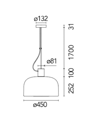 Flos Bellhop Glass pendant lamp
