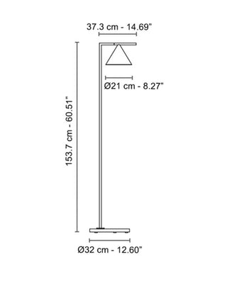 Flos Captain Flint LED floor lamp with marble base