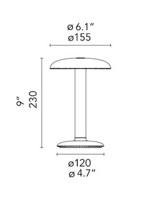 Flos Gustave Residential LED ポータブルテーブルランプ