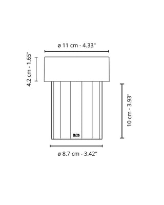 Flos Last Order Fluted LED portable table lamp