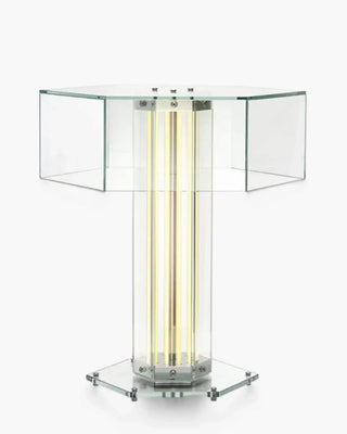 Flos SuperWire hexagonal glass table lamp