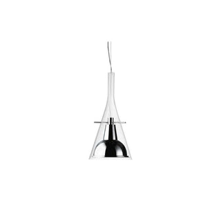 FontanaArte Flûte small LED suspension lamp by Franco Raggi Chrome/Transparent - Buy now on ShopDecor - Discover the best products by FONTANAARTE design