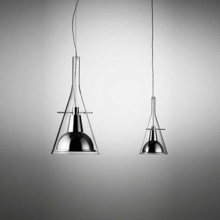 FontanaArte Flûte xxl transparent chrome suspension lamp - Buy now on ShopDecor - Discover the best products by FONTANAARTE design