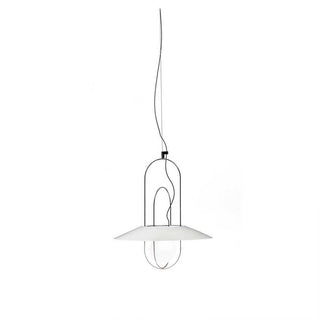 FontanaArte Setareh Glass small LED suspension lamp White/Black - Buy now on ShopDecor - Discover the best products by FONTANAARTE design