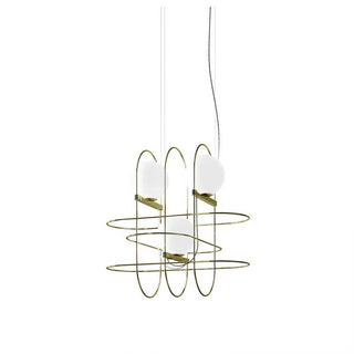 FontanaArte Setareh small LED suspension lamp with three diffusers Gold - Buy now on ShopDecor - Discover the best products by FONTANAARTE design