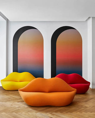 Gufram Bocca Unlimited sofa with upholstery in bouclé wool - Buy now on ShopDecor - Discover the best products by GUFRAM design