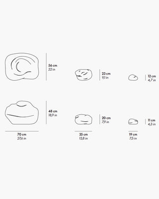 Gufram Sassi pouf and ornamental elements in polyurethane - Buy now on ShopDecor - Discover the best products by GUFRAM design