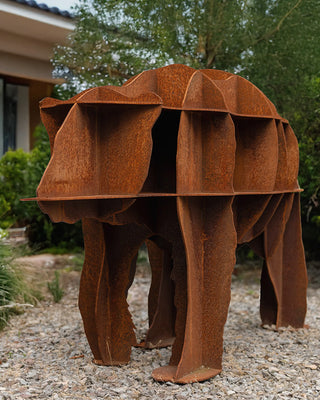 Ibride Junior bear bookcase corten steel - Buy now on ShopDecor - Discover the best products by IBRIDE design