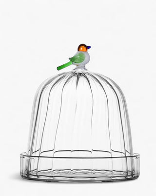 Ichendorf Animal Farm optic dome with dish bird d. 14 cm. - 5.51 in. - Buy now on ShopDecor - Discover the best products by ICHENDORF design