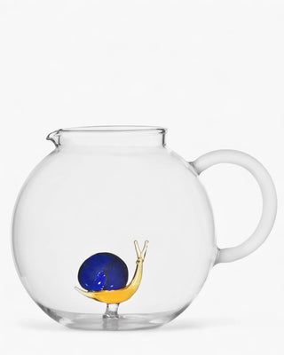 Ichendorf Animal Farm round pitcher Ichendorf Yellow Blue Snail - Buy now on ShopDecor - Discover the best products by ICHENDORF design