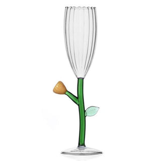 Ichendorf Botanica optical flute amber flower by Alessandra Baldereschi - Buy now on ShopDecor - Discover the best products by ICHENDORF design