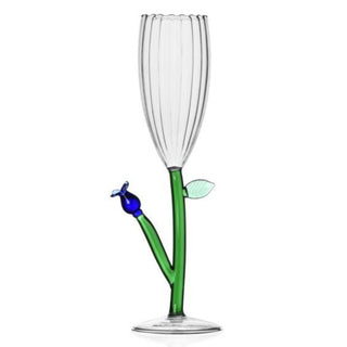 Ichendorf Botanica optical flute blue flower by Alessandra Baldereschi - Buy now on ShopDecor - Discover the best products by ICHENDORF design