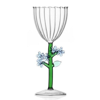 Ichendorf Botanica optical stemmed glass light blue flower by Alessandra Baldereschi - Buy now on ShopDecor - Discover the best products by ICHENDORF design