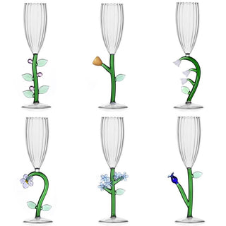 Ichendorf Botanica set 6 optical flutes mix - Buy now on ShopDecor - Discover the best products by ICHENDORF design