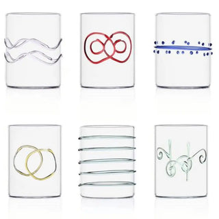 Ichendorf Decò set 6 water glasses assorted Multicolour - Buy now on ShopDecor - Discover the best products by ICHENDORF design