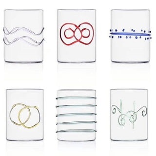 Ichendorf Decò set 6 water glasses assorted Multicolour - Buy now on ShopDecor - Discover the best products by ICHENDORF design