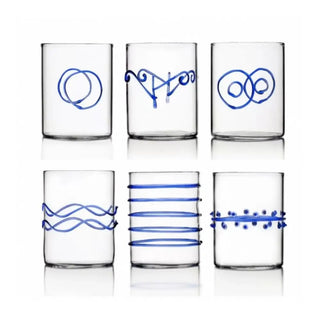 Ichendorf Decò set 6 shot glasses assorted Blue - Buy now on ShopDecor - Discover the best products by ICHENDORF design