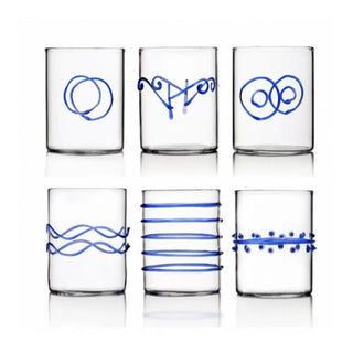 Ichendorf Decò set 6 shot glasses assorted Blue - Buy now on ShopDecor - Discover the best products by ICHENDORF design