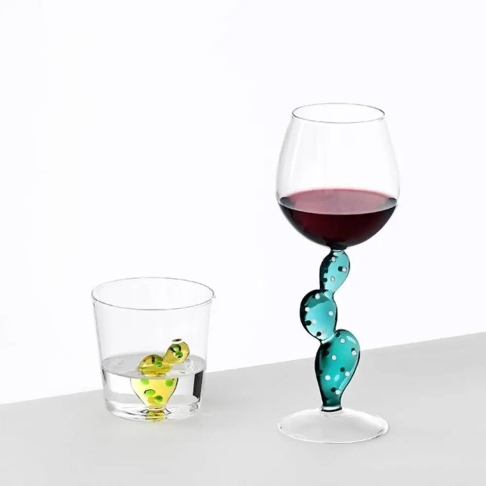 Ichendorf Desert Plants wine Glass cactus light blue