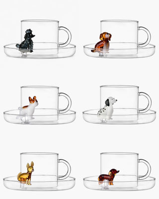 Ichendorf Dogs set 6 tea cups with saucer mix - Buy now on ShopDecor - Discover the best products by ICHENDORF design