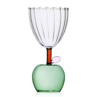 Ichendorf Fruits & Flowers stemmed glass pear/apple Ichendorf Green Apple - Buy now on ShopDecor - Discover the best products by ICHENDORF design