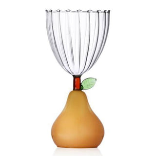 Ichendorf Fruits & Flowers stemmed glass pear/apple Ichendorf Matte Yellow Pear - Buy now on ShopDecor - Discover the best products by ICHENDORF design